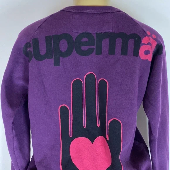FREE CITY Sweatshirt Giant Open Hand Raglan in Purple women’s Size S - Picture 3 of 10